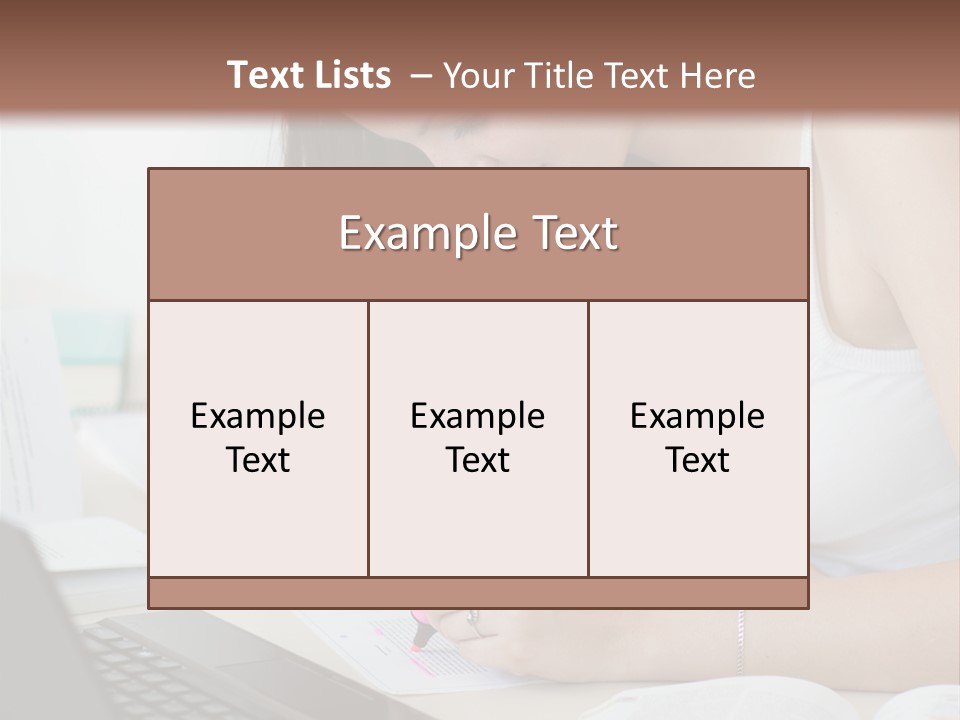 Mature Teenager Smile PowerPoint Template
