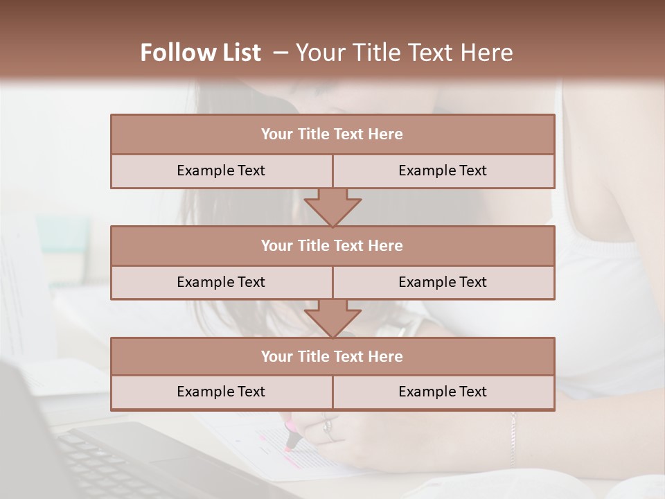 Mature Teenager Smile PowerPoint Template