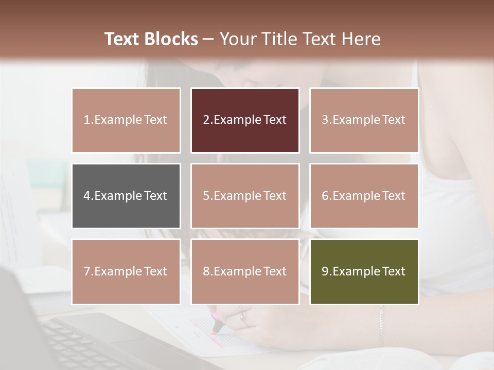 Mature Teenager Smile PowerPoint Template