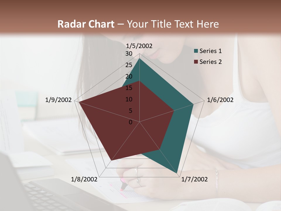 Mature Teenager Smile PowerPoint Template