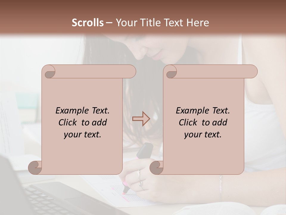 Mature Teenager Smile PowerPoint Template