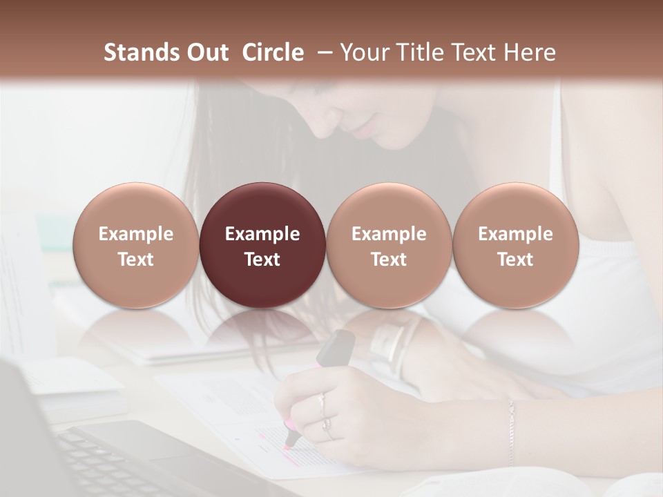 Mature Teenager Smile PowerPoint Template