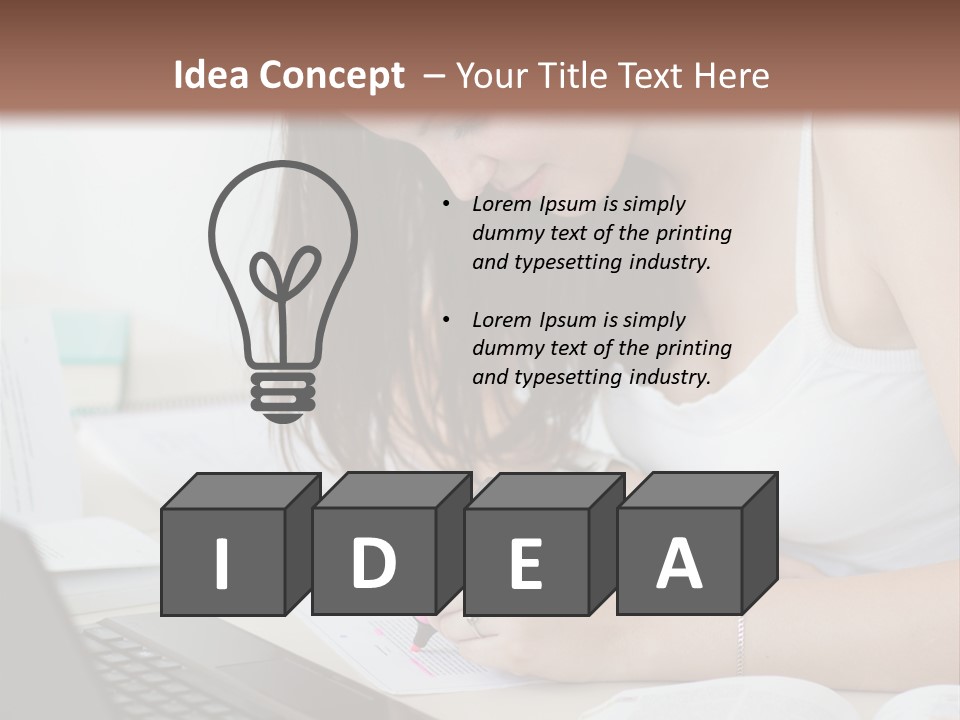 Mature Teenager Smile PowerPoint Template