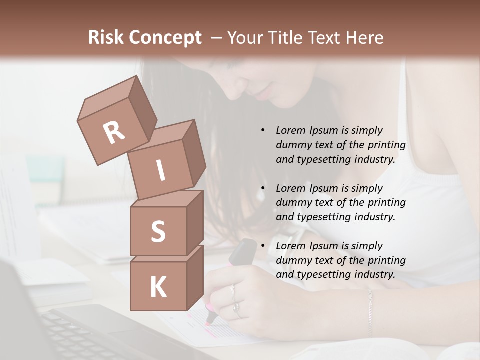 Mature Teenager Smile PowerPoint Template