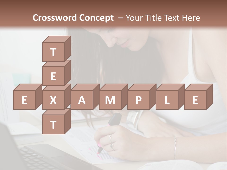 Mature Teenager Smile PowerPoint Template