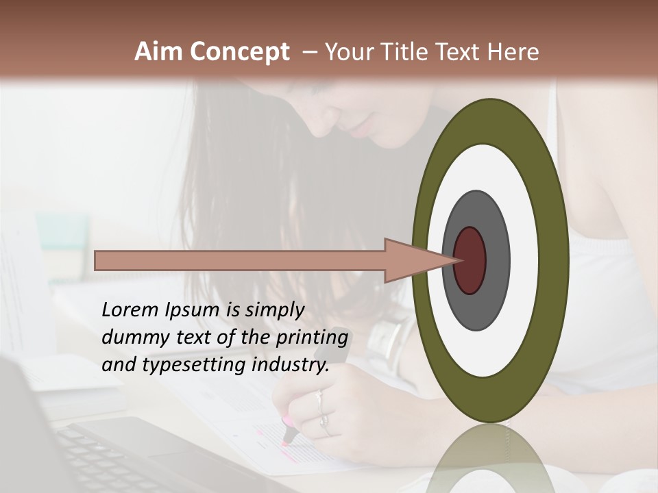 Mature Teenager Smile PowerPoint Template