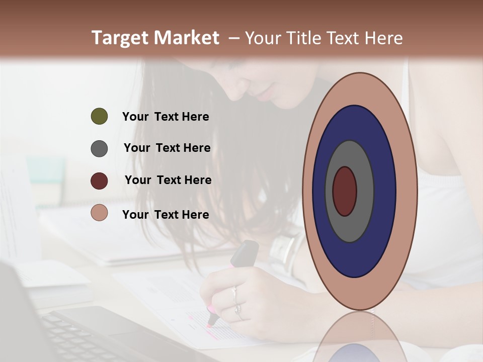 Mature Teenager Smile PowerPoint Template