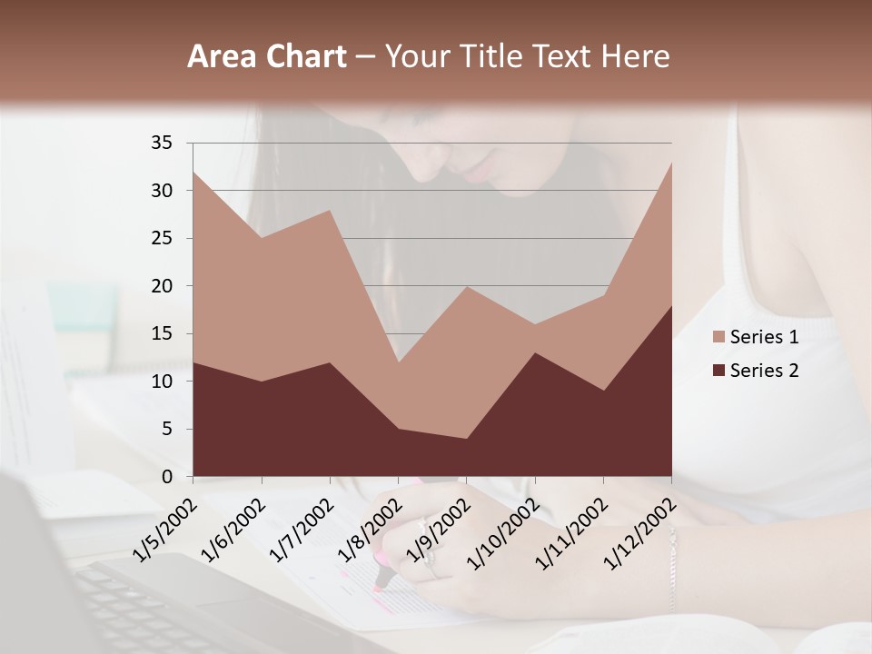Mature Teenager Smile PowerPoint Template