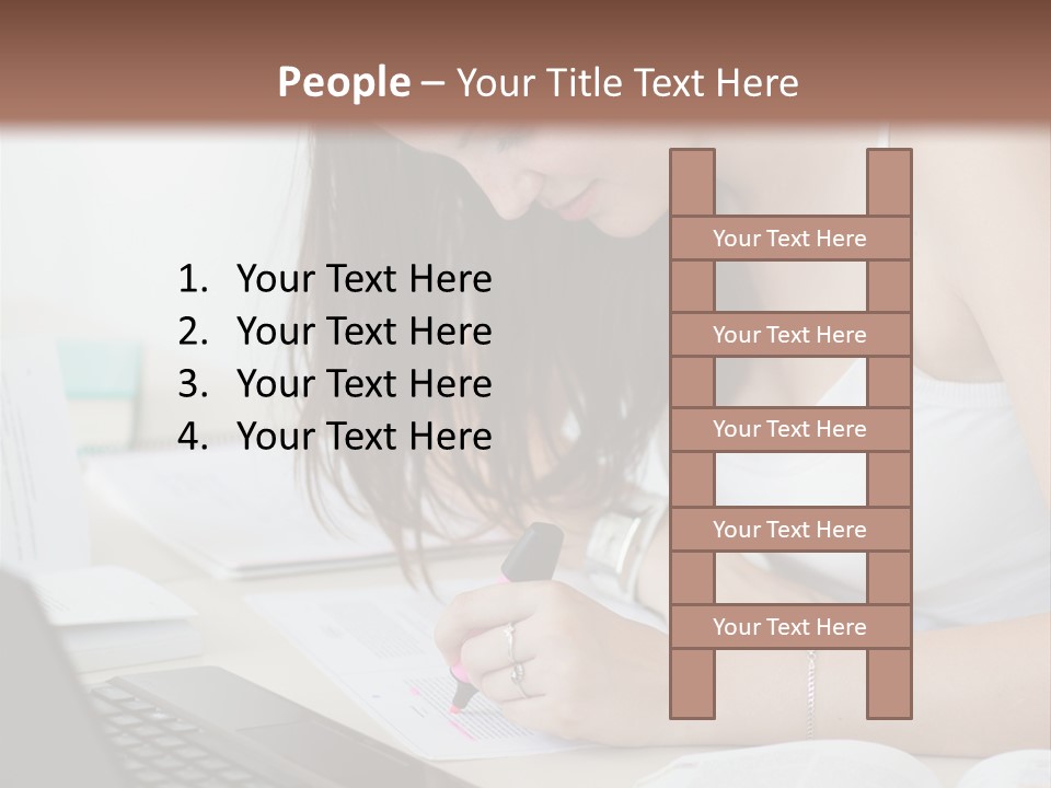 Mature Teenager Smile PowerPoint Template