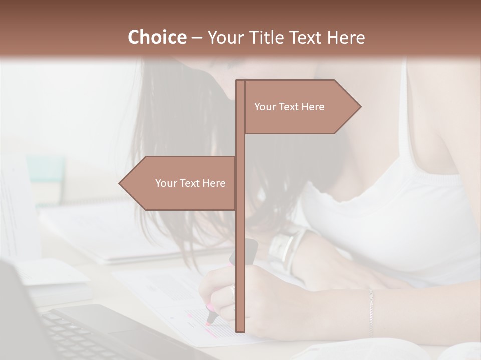 Mature Teenager Smile PowerPoint Template