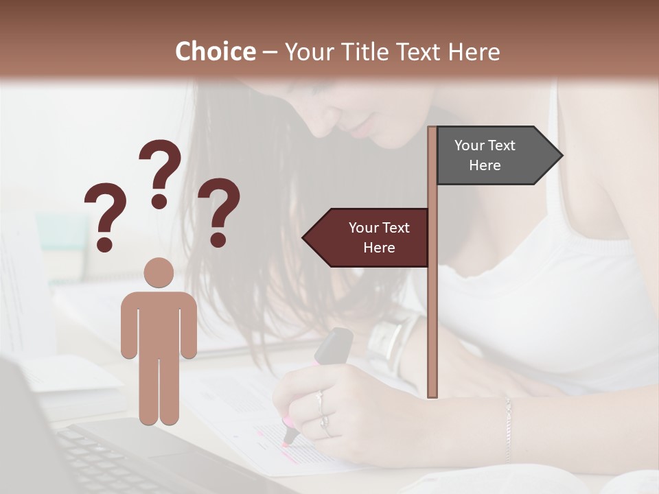 Mature Teenager Smile PowerPoint Template