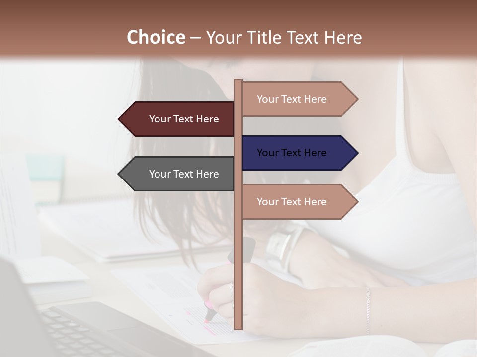 Mature Teenager Smile PowerPoint Template