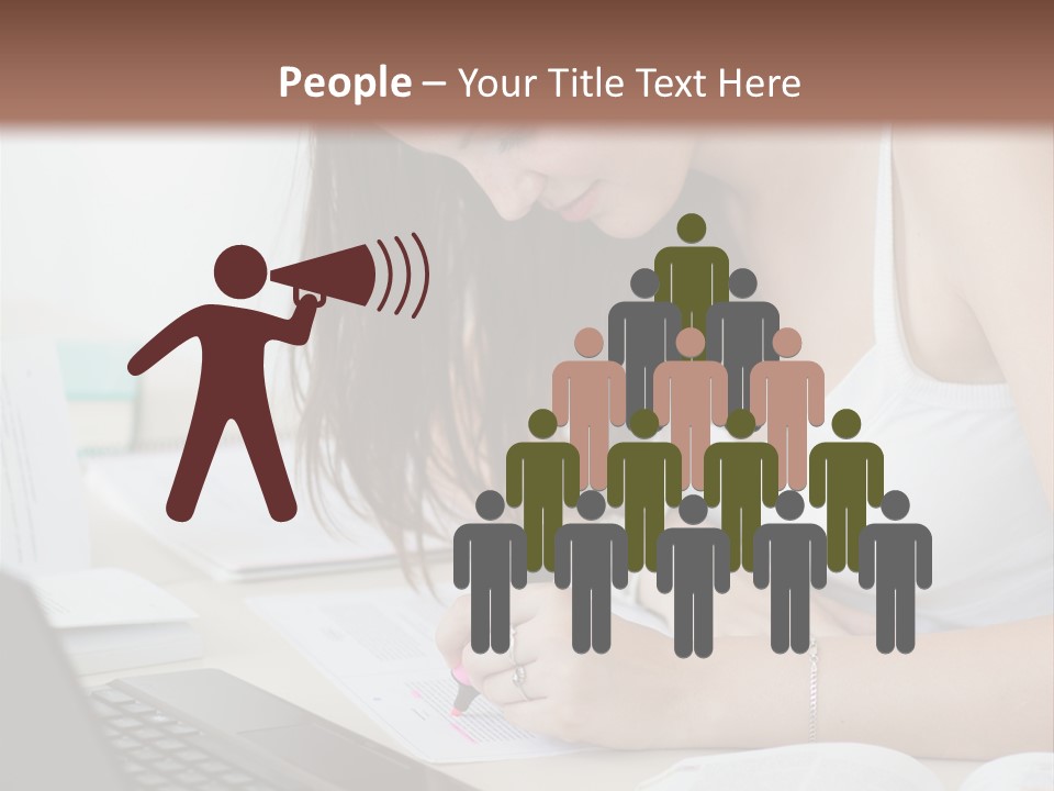 Mature Teenager Smile PowerPoint Template