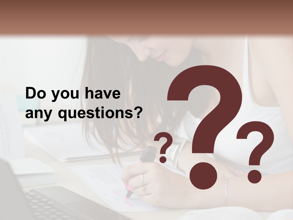 Mature Teenager Smile PowerPoint Template