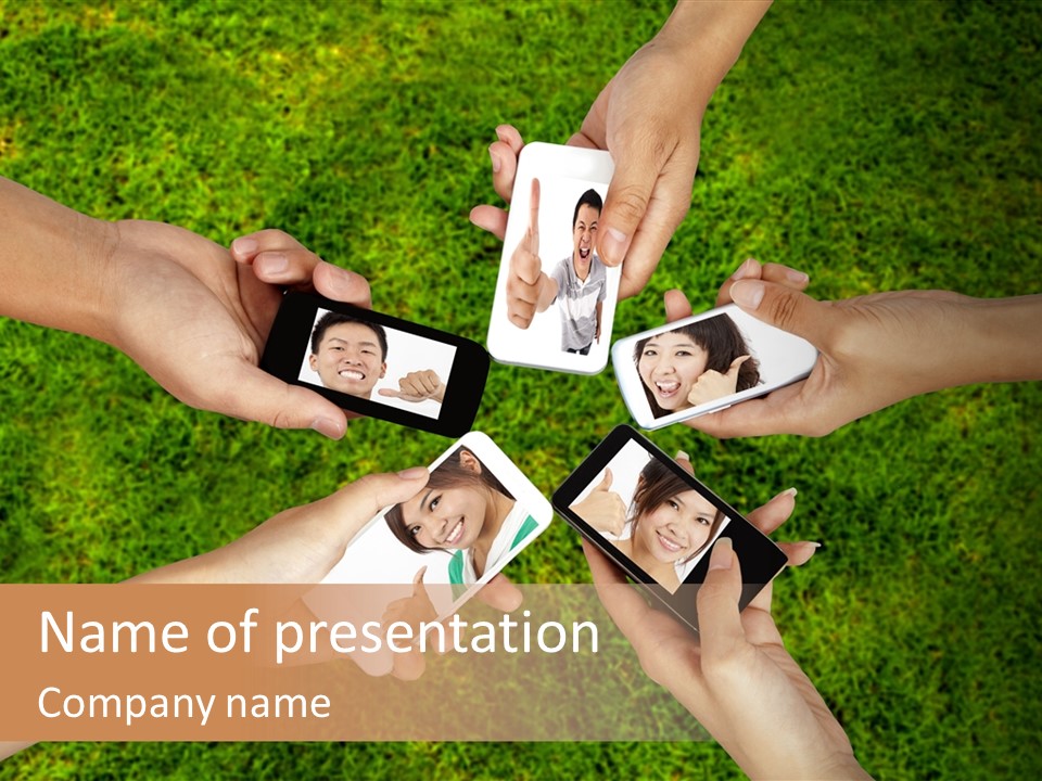 Cell App Green PowerPoint Template