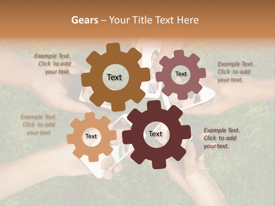 Cell App Green PowerPoint Template