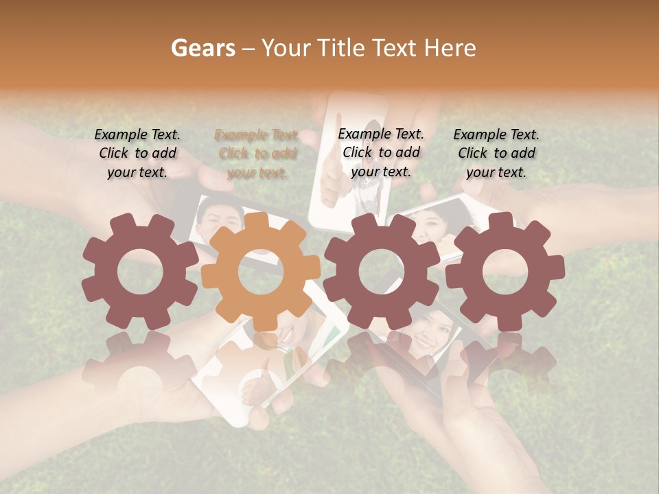 Cell App Green PowerPoint Template