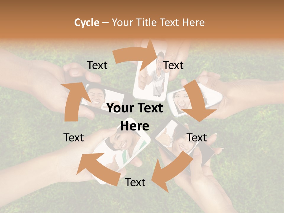 Cell App Green PowerPoint Template