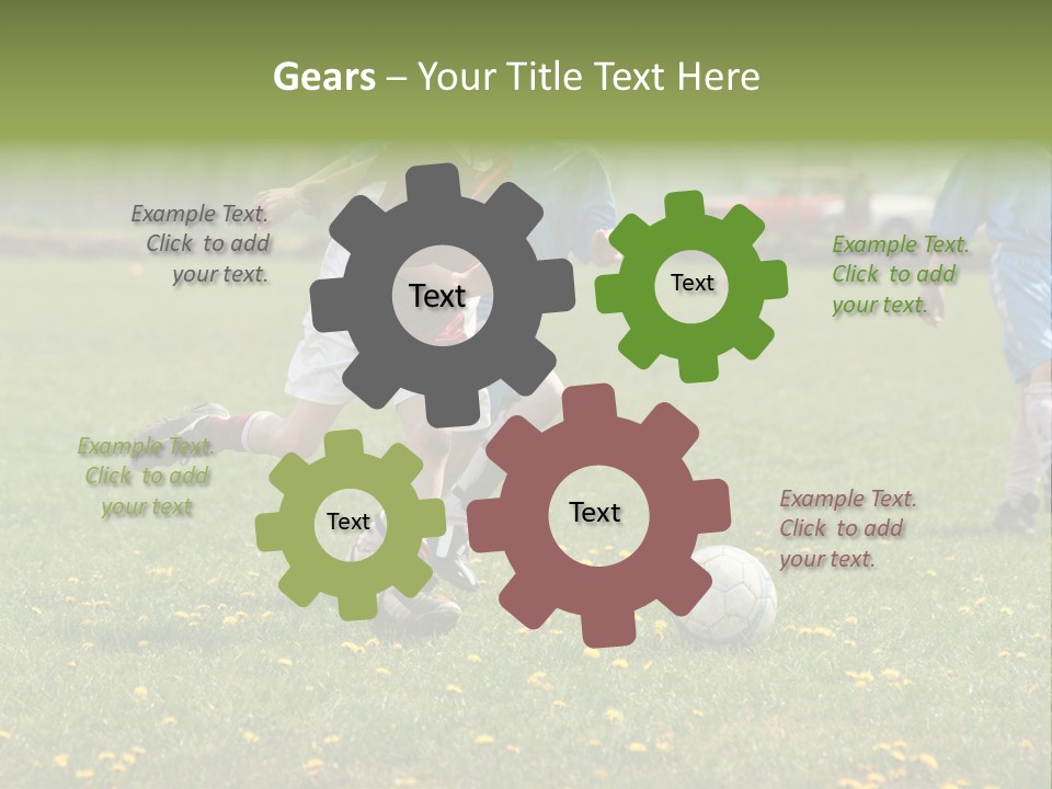 Elementary Age Little Boy Exercise PowerPoint Template