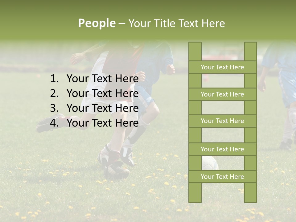 Elementary Age Little Boy Exercise PowerPoint Template