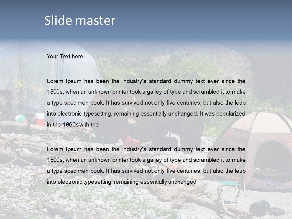 Omnivore Ice Chest Huge PowerPoint Template