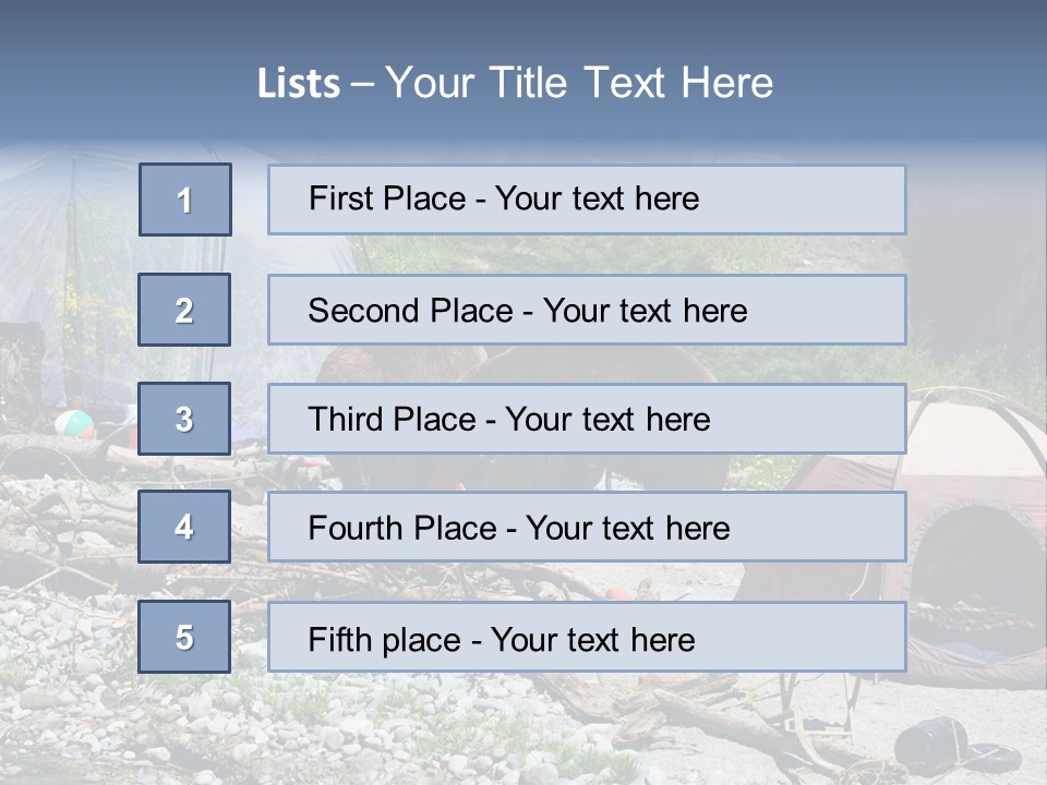 Omnivore Ice Chest Huge PowerPoint Template