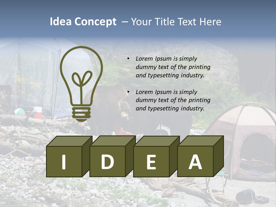 Omnivore Ice Chest Huge PowerPoint Template