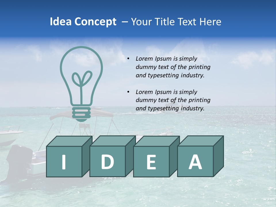 Outdoors Stingray City Heat PowerPoint Template