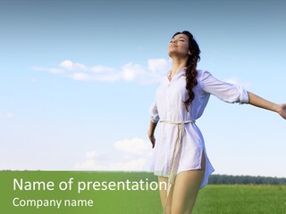 Dreaming Freshness Landscape PowerPoint Template