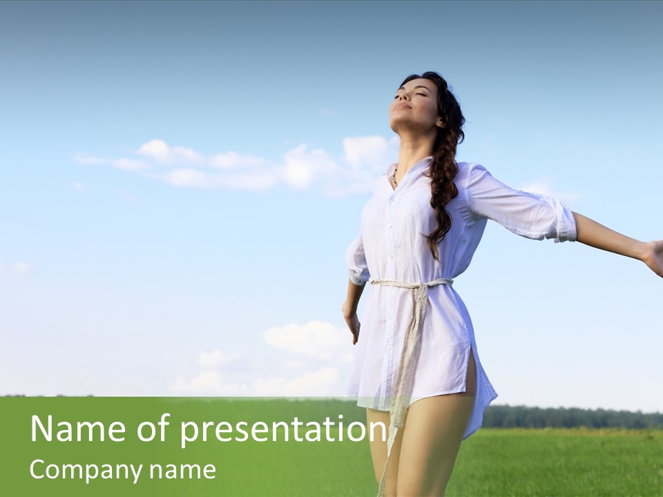 Dreaming Freshness Landscape PowerPoint Template