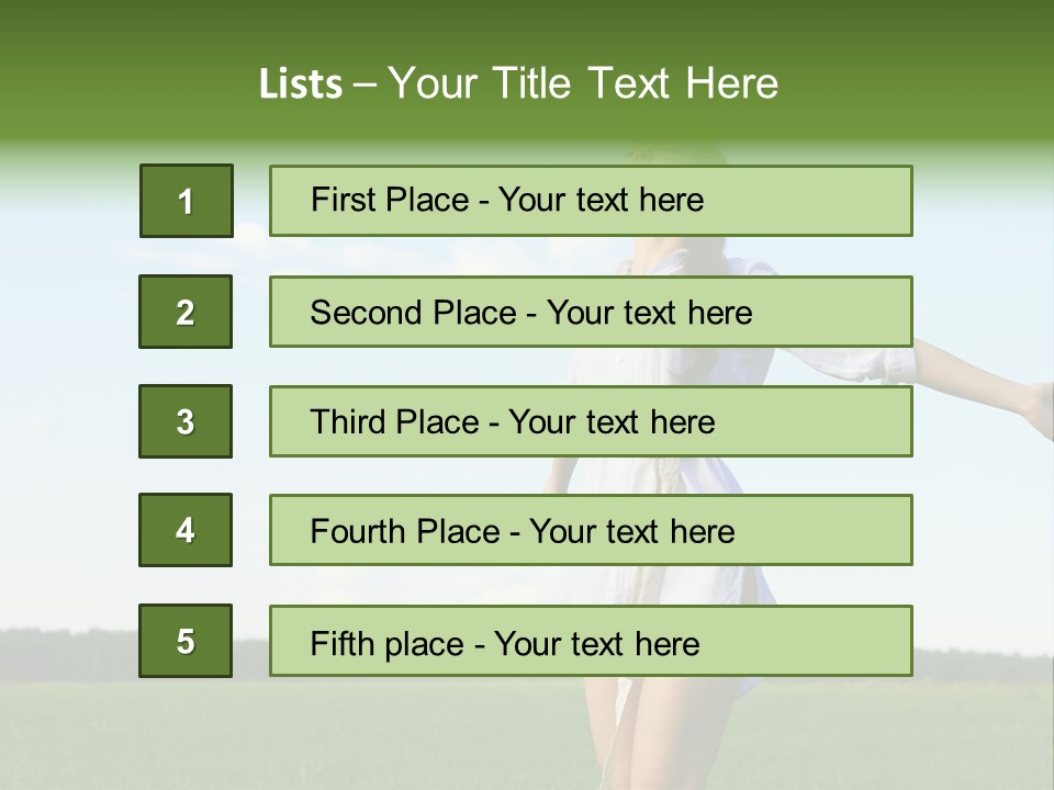 Dreaming Freshness Landscape PowerPoint Template
