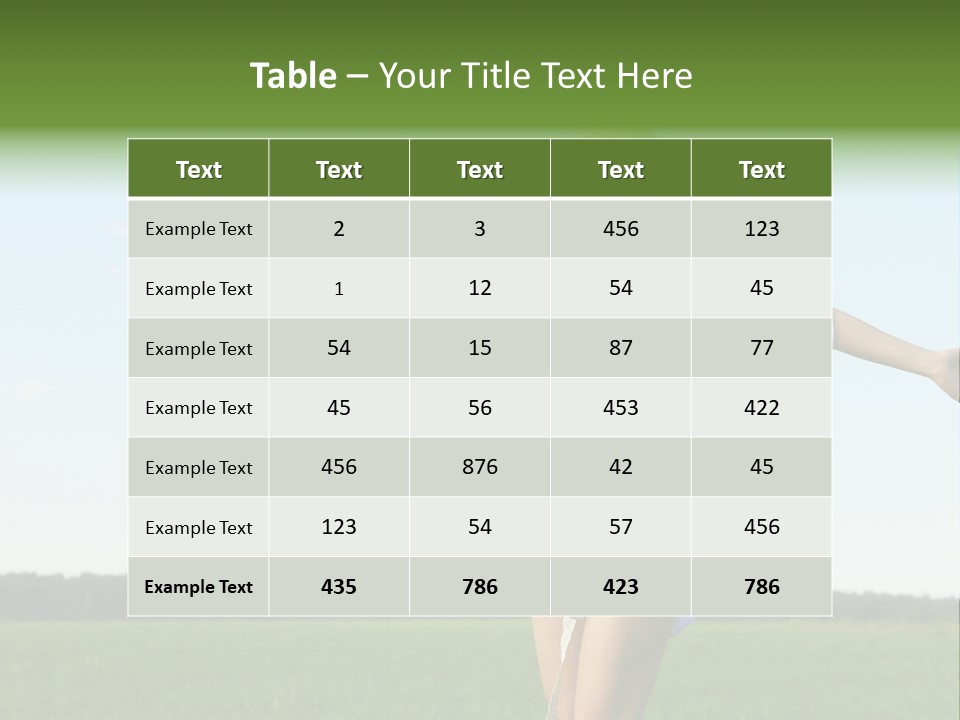 Dreaming Freshness Landscape PowerPoint Template