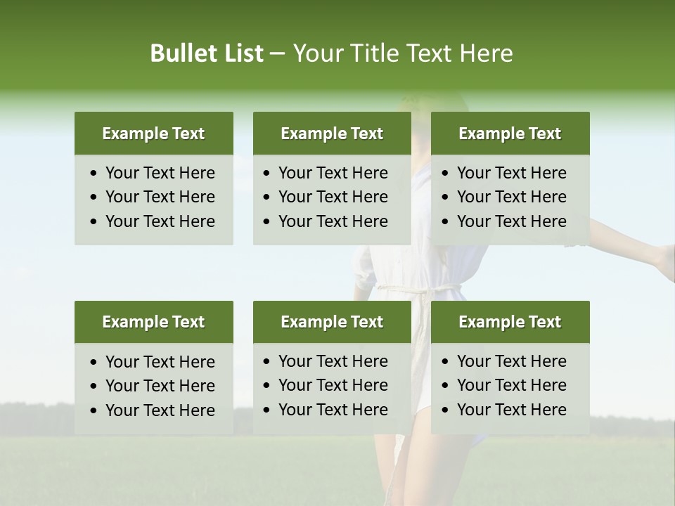 Dreaming Freshness Landscape PowerPoint Template