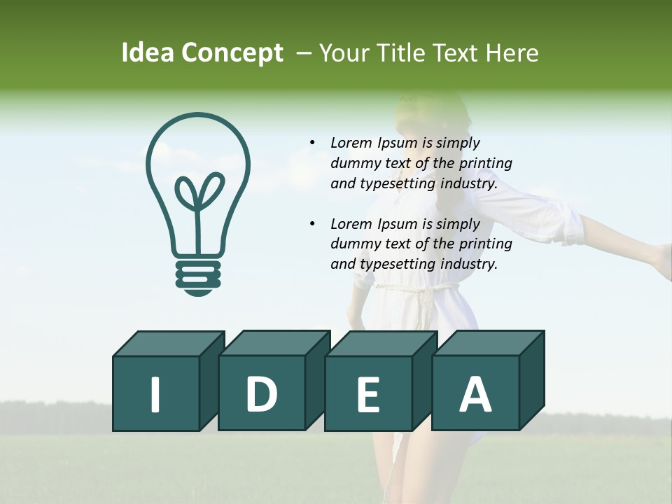 Dreaming Freshness Landscape PowerPoint Template