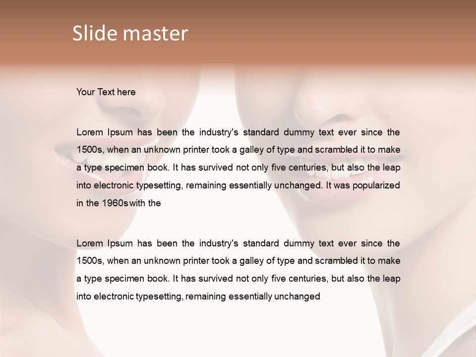 Beauty Isolated Joy PowerPoint Template