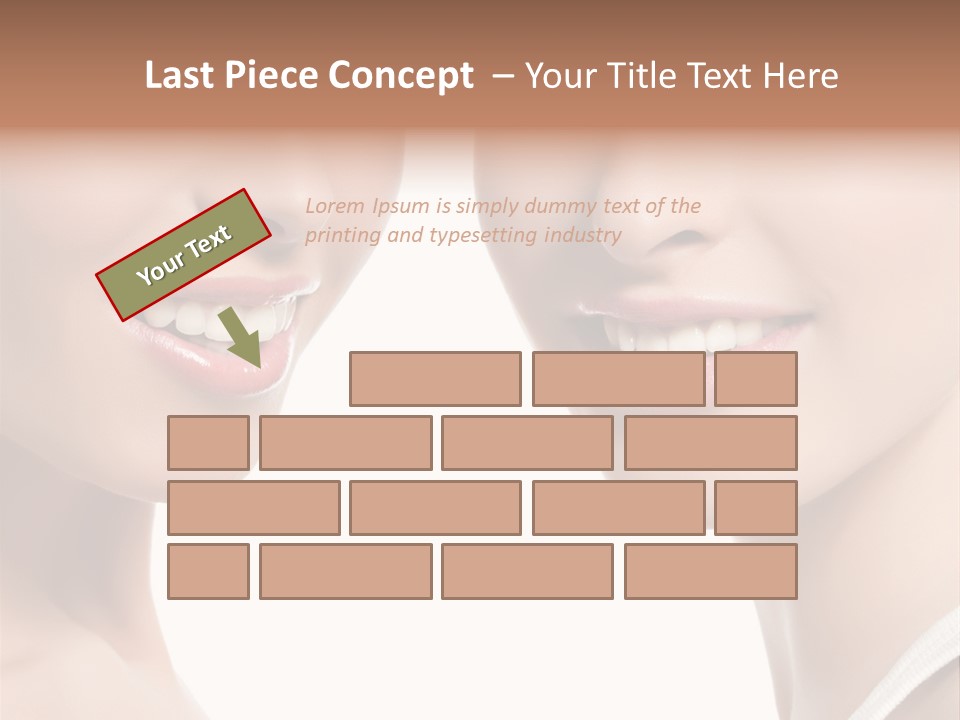 Beauty Isolated Joy PowerPoint Template