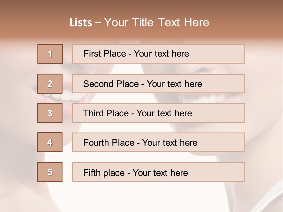 Beauty Isolated Joy PowerPoint Template