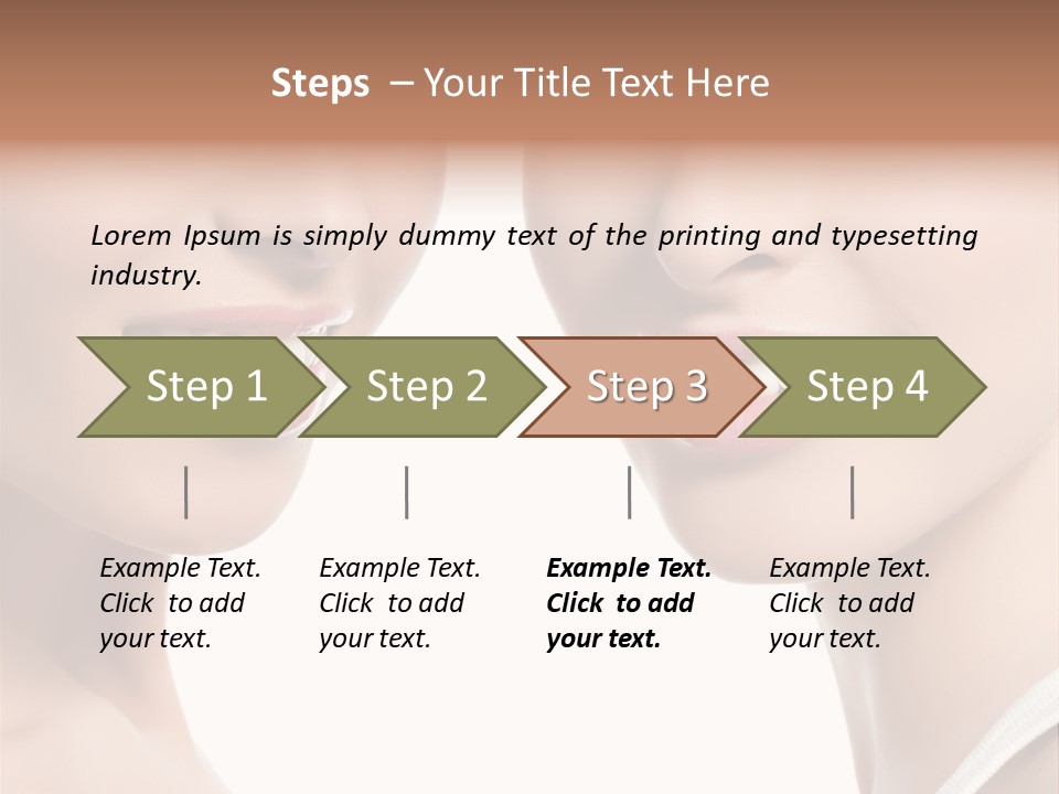 Beauty Isolated Joy PowerPoint Template