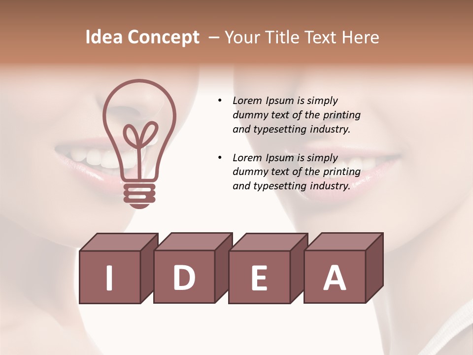 Beauty Isolated Joy PowerPoint Template