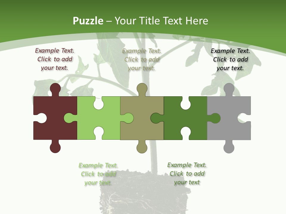 Leaf White Pot PowerPoint Template