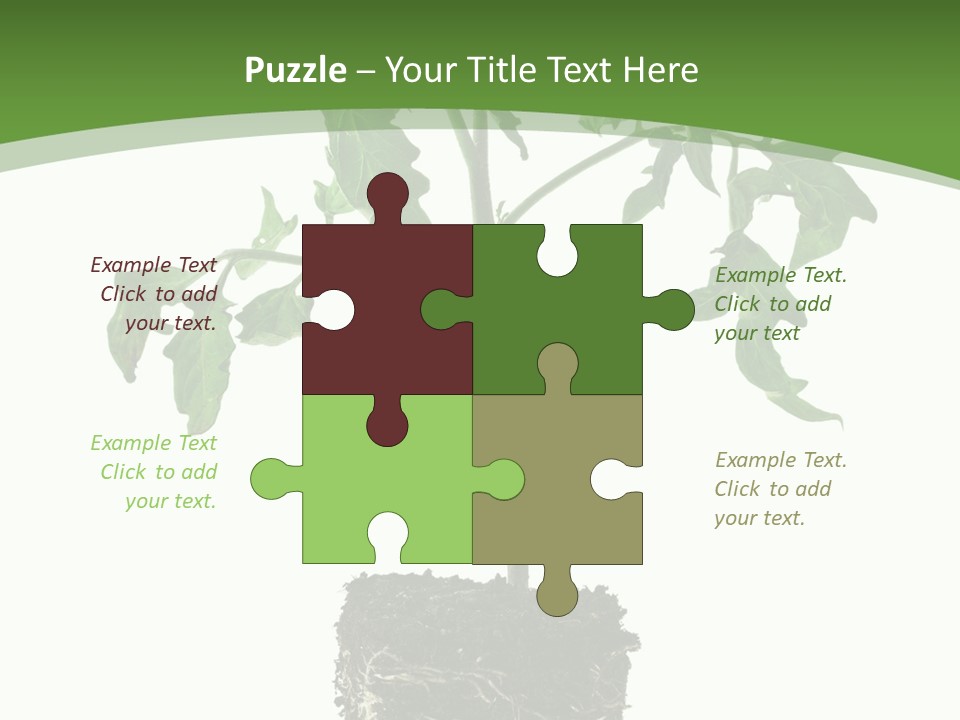 Leaf White Pot PowerPoint Template