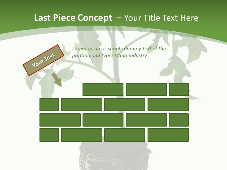 Leaf White Pot PowerPoint Template