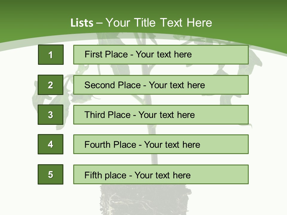 Leaf White Pot PowerPoint Template
