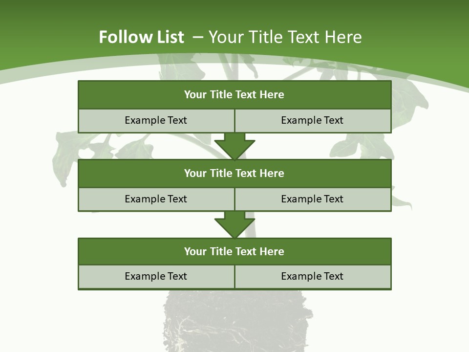 Leaf White Pot PowerPoint Template