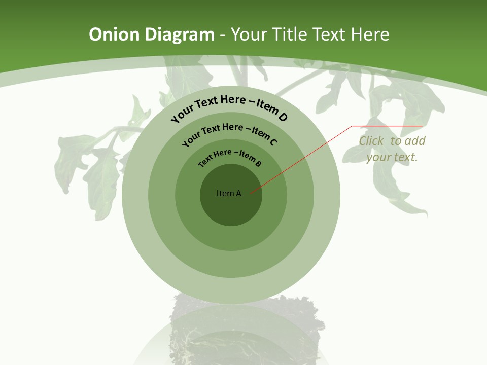 Leaf White Pot PowerPoint Template