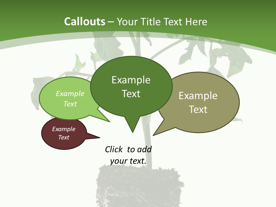 Leaf White Pot PowerPoint Template