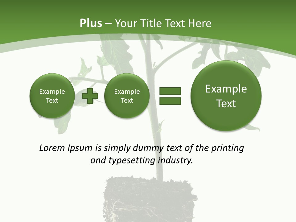 Leaf White Pot PowerPoint Template