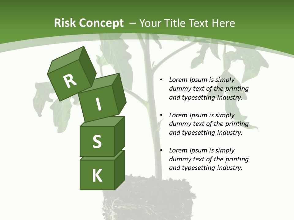 Leaf White Pot PowerPoint Template