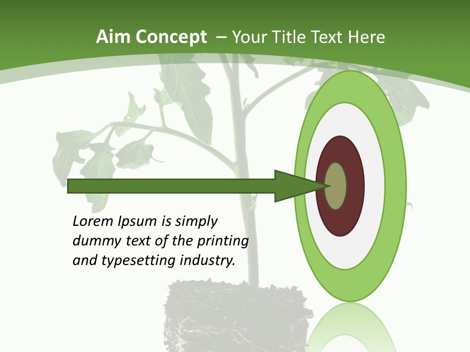 Leaf White Pot PowerPoint Template