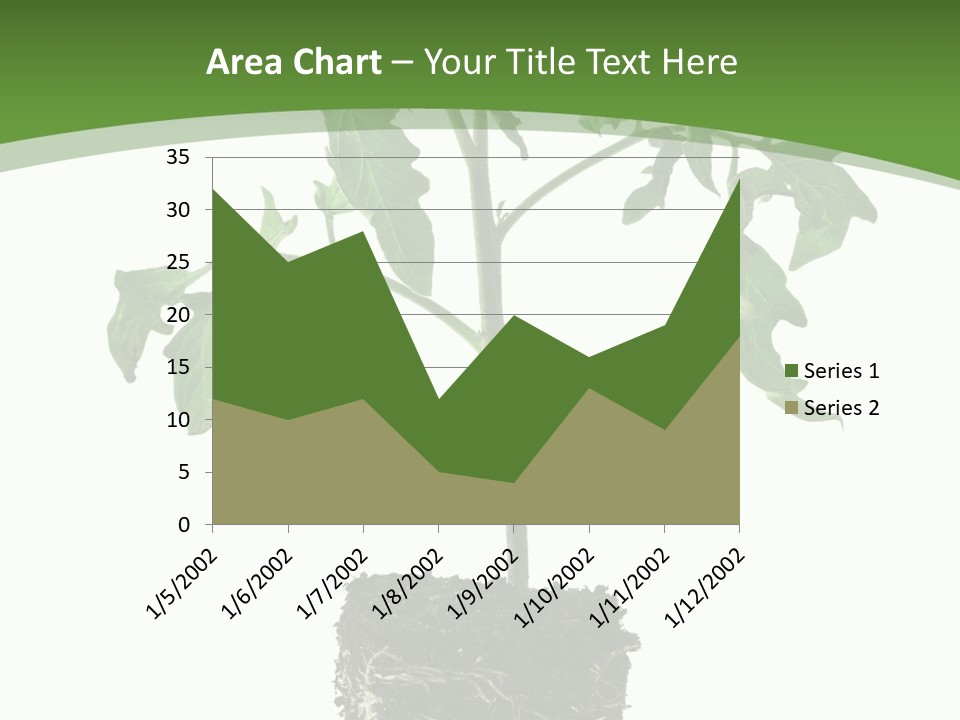 Leaf White Pot PowerPoint Template